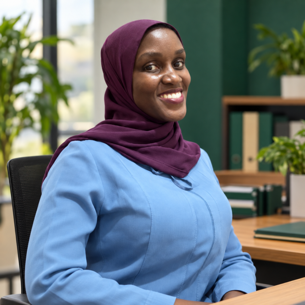 EcoNexus audit lead in a green office